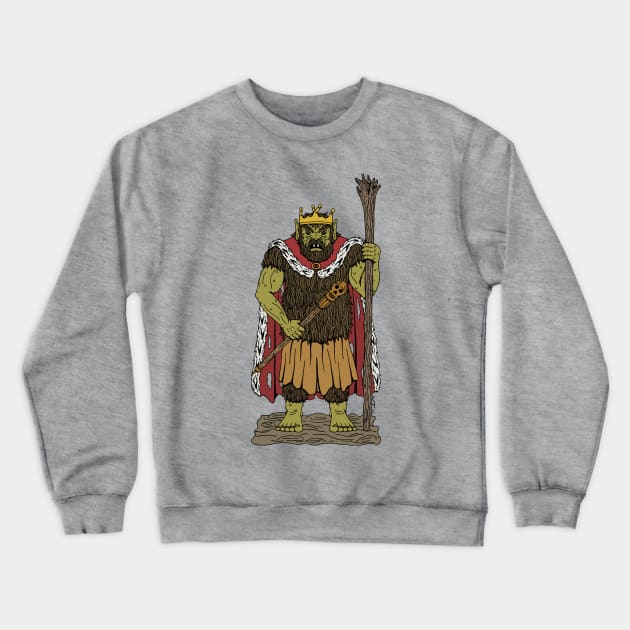 King Troll Crewneck Sweatshirt by AzureLionProductions